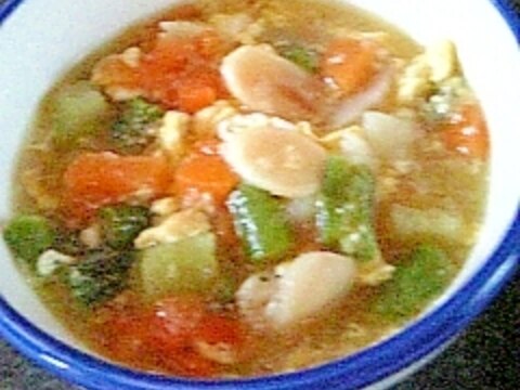 ニンニク＆卵の野菜入りスープ